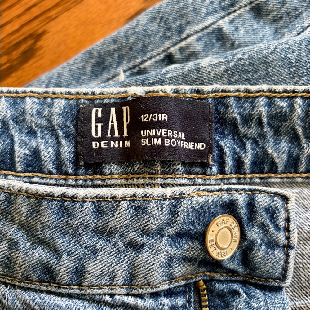 GAP Universal Slim Boyfriend Jeans in Classic Blue